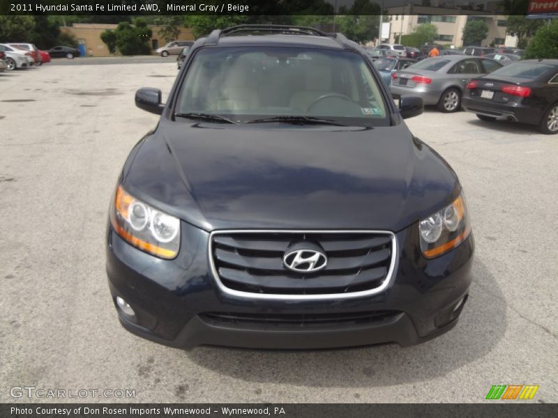 Mineral Gray / Beige 2011 Hyundai Santa Fe Limited AWD