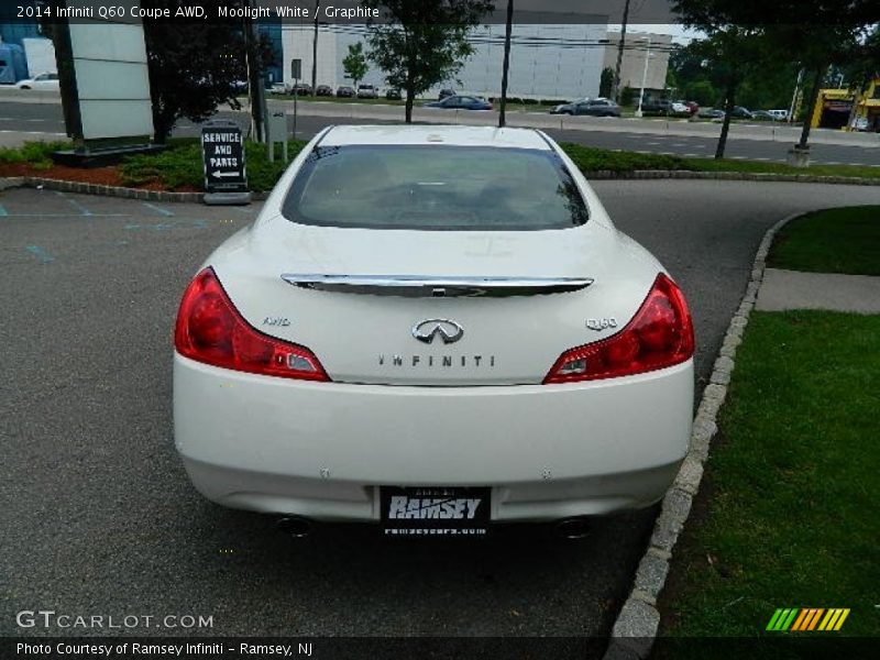 Moolight White / Graphite 2014 Infiniti Q60 Coupe AWD