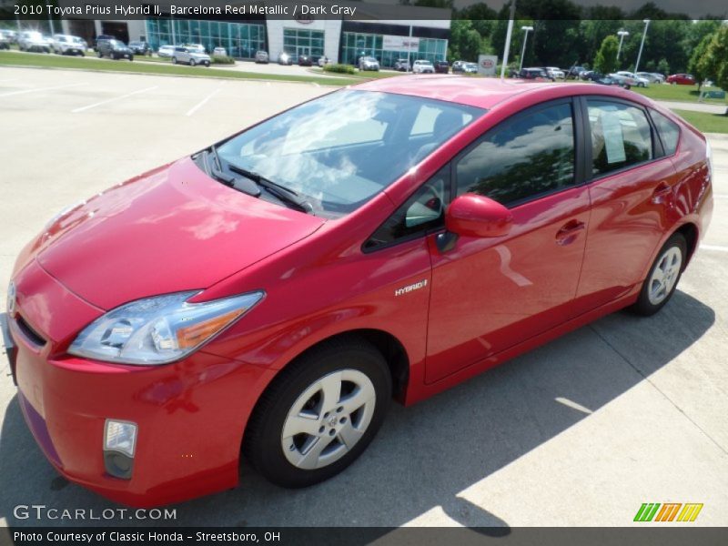 Barcelona Red Metallic / Dark Gray 2010 Toyota Prius Hybrid II