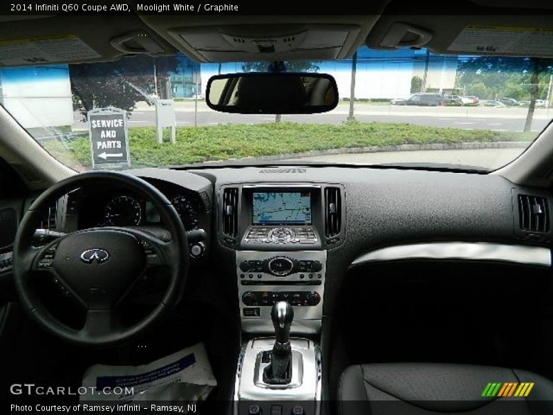 Moolight White / Graphite 2014 Infiniti Q60 Coupe AWD