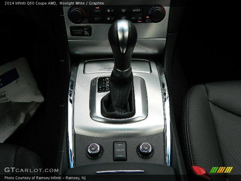 Moolight White / Graphite 2014 Infiniti Q60 Coupe AWD