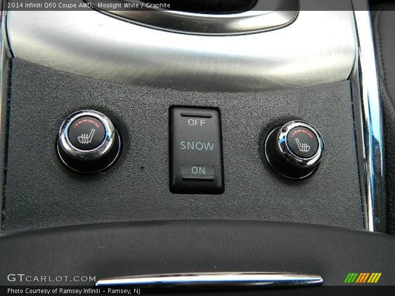 Moolight White / Graphite 2014 Infiniti Q60 Coupe AWD