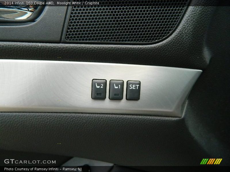 Moolight White / Graphite 2014 Infiniti Q60 Coupe AWD