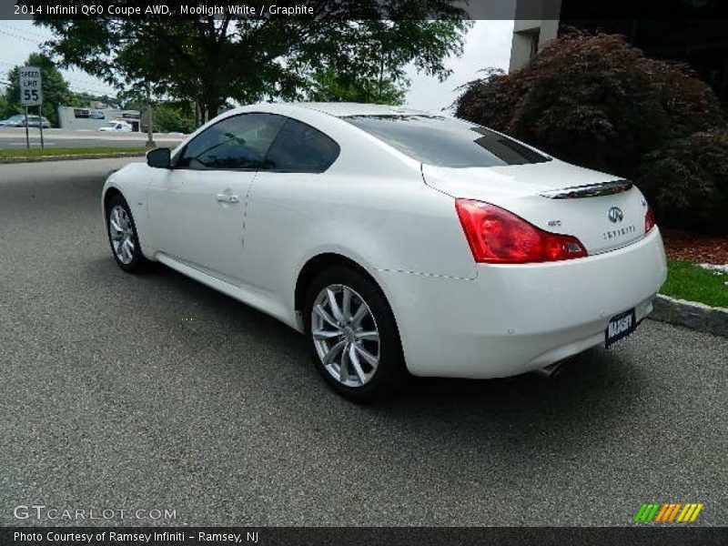 Moolight White / Graphite 2014 Infiniti Q60 Coupe AWD
