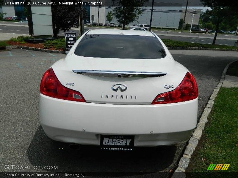 Moolight White / Graphite 2014 Infiniti Q60 Coupe AWD