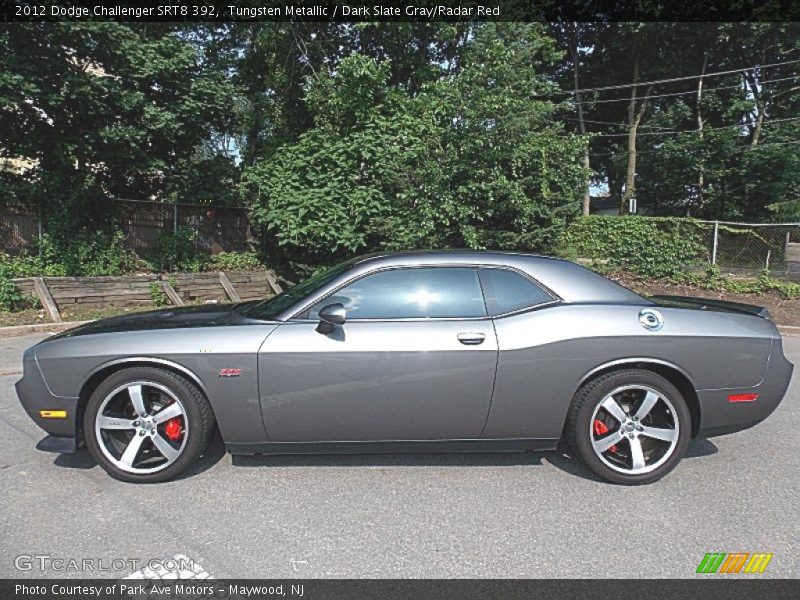 Tungsten Metallic / Dark Slate Gray/Radar Red 2012 Dodge Challenger SRT8 392