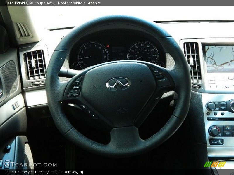 Moolight White / Graphite 2014 Infiniti Q60 Coupe AWD