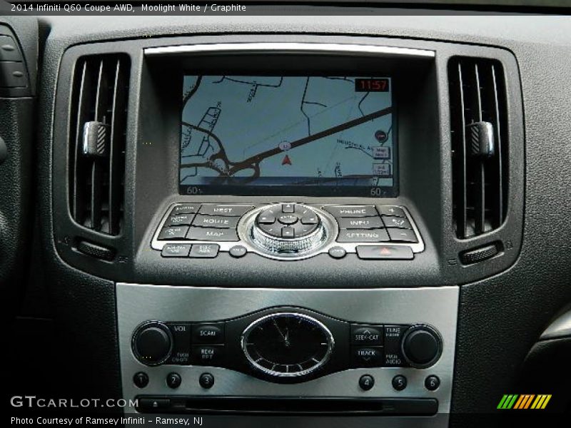 Moolight White / Graphite 2014 Infiniti Q60 Coupe AWD