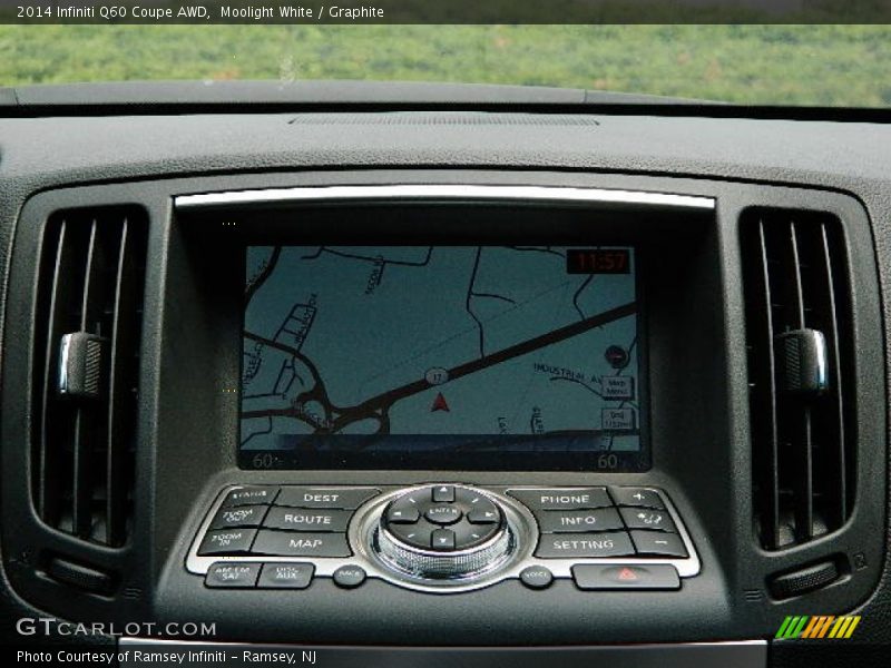 Moolight White / Graphite 2014 Infiniti Q60 Coupe AWD