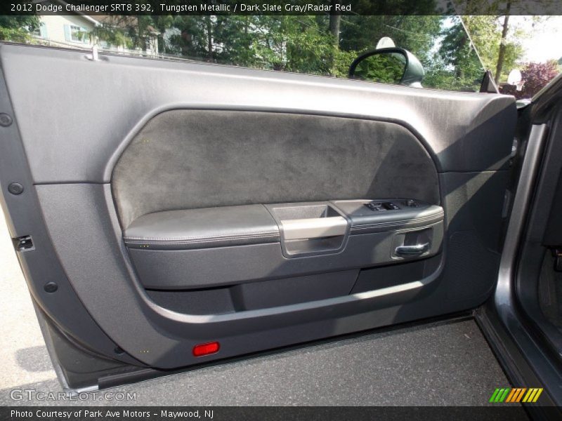 Tungsten Metallic / Dark Slate Gray/Radar Red 2012 Dodge Challenger SRT8 392
