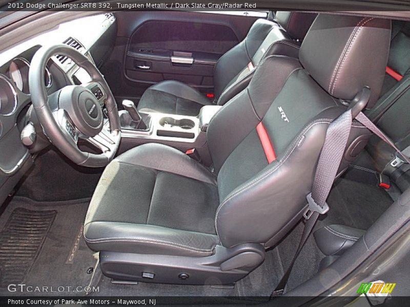 Tungsten Metallic / Dark Slate Gray/Radar Red 2012 Dodge Challenger SRT8 392