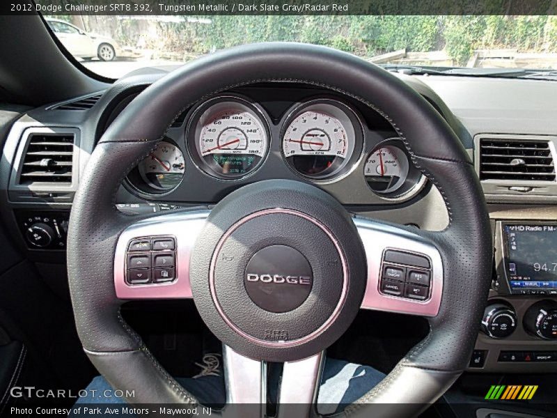 Tungsten Metallic / Dark Slate Gray/Radar Red 2012 Dodge Challenger SRT8 392