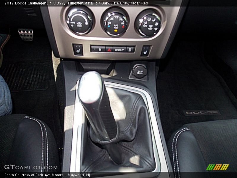 Tungsten Metallic / Dark Slate Gray/Radar Red 2012 Dodge Challenger SRT8 392