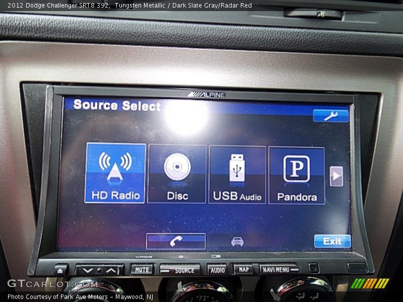 Tungsten Metallic / Dark Slate Gray/Radar Red 2012 Dodge Challenger SRT8 392