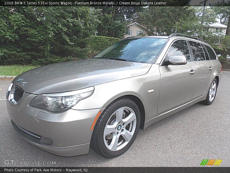 Platinum Bronze Metallic / Cream Beige Dakota Leather 2008 BMW 5 Series 535xi Sports Wagon
