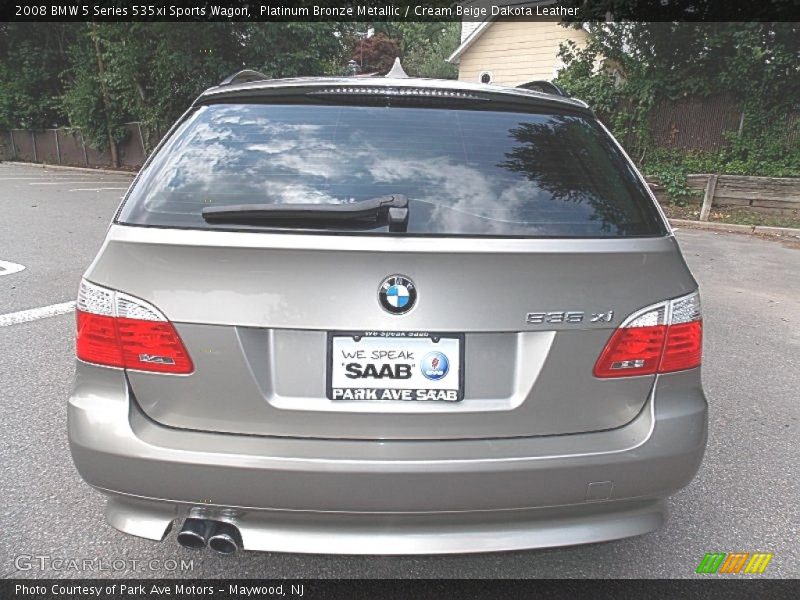 Platinum Bronze Metallic / Cream Beige Dakota Leather 2008 BMW 5 Series 535xi Sports Wagon