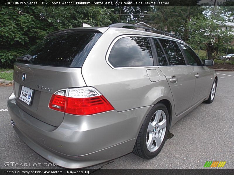 Platinum Bronze Metallic / Cream Beige Dakota Leather 2008 BMW 5 Series 535xi Sports Wagon