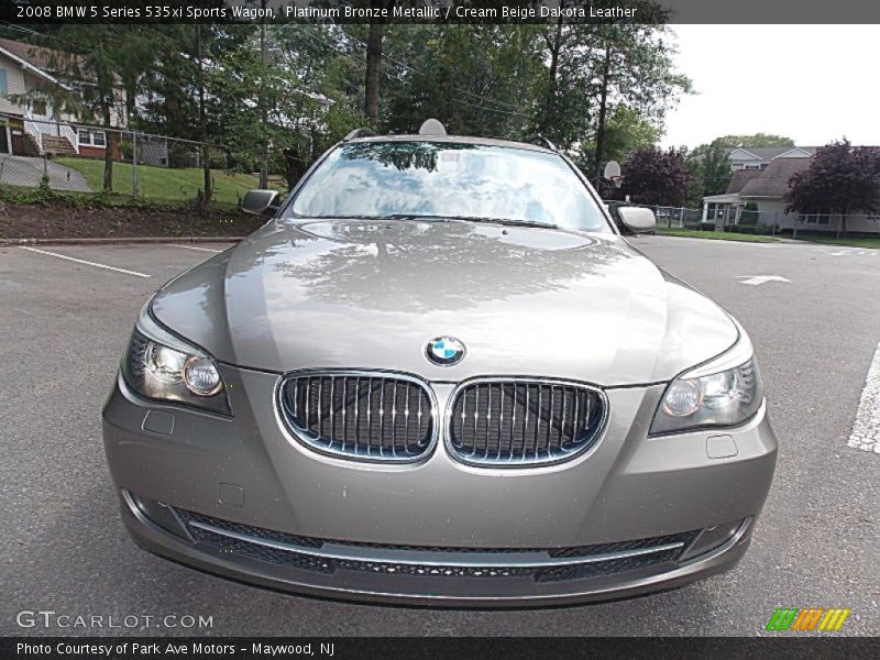 Platinum Bronze Metallic / Cream Beige Dakota Leather 2008 BMW 5 Series 535xi Sports Wagon