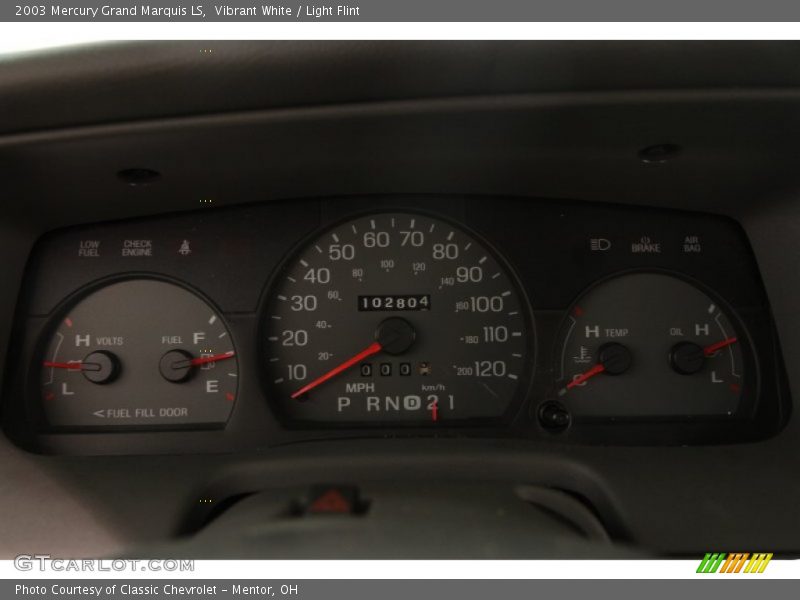 Vibrant White / Light Flint 2003 Mercury Grand Marquis LS