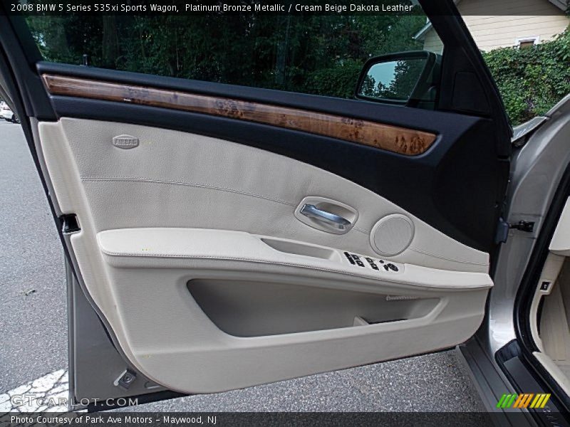 Platinum Bronze Metallic / Cream Beige Dakota Leather 2008 BMW 5 Series 535xi Sports Wagon