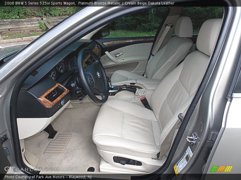Platinum Bronze Metallic / Cream Beige Dakota Leather 2008 BMW 5 Series 535xi Sports Wagon