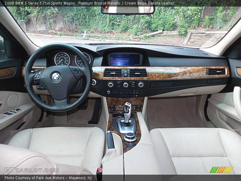 Platinum Bronze Metallic / Cream Beige Dakota Leather 2008 BMW 5 Series 535xi Sports Wagon
