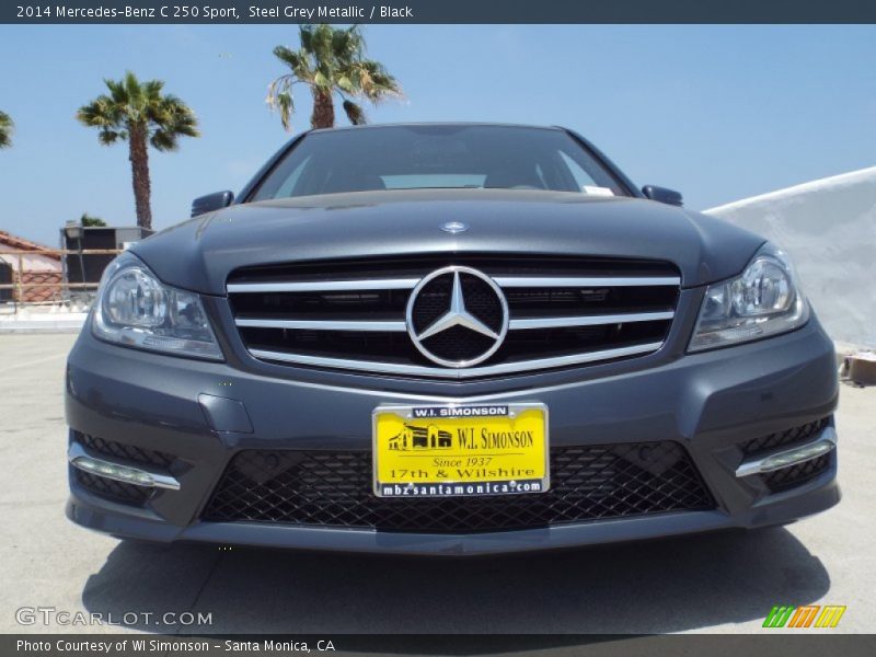 Steel Grey Metallic / Black 2014 Mercedes-Benz C 250 Sport
