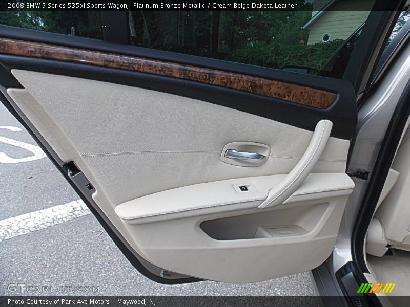 Platinum Bronze Metallic / Cream Beige Dakota Leather 2008 BMW 5 Series 535xi Sports Wagon