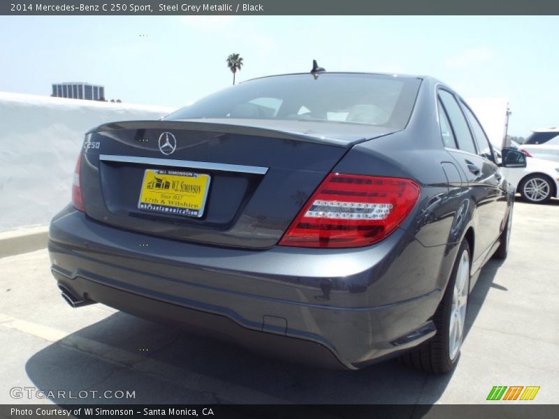 Steel Grey Metallic / Black 2014 Mercedes-Benz C 250 Sport