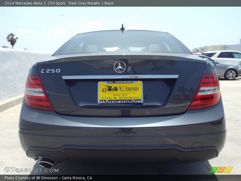 Steel Grey Metallic / Black 2014 Mercedes-Benz C 250 Sport