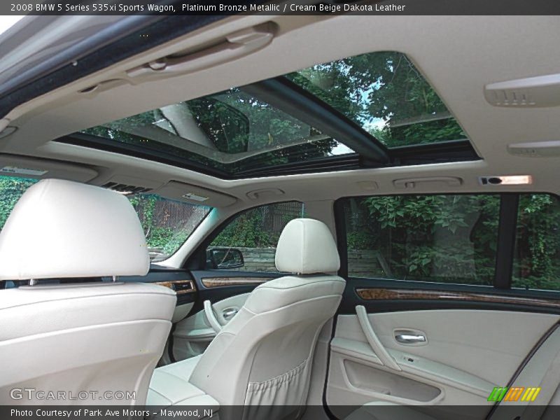 Platinum Bronze Metallic / Cream Beige Dakota Leather 2008 BMW 5 Series 535xi Sports Wagon