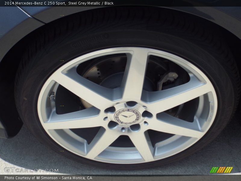 Steel Grey Metallic / Black 2014 Mercedes-Benz C 250 Sport