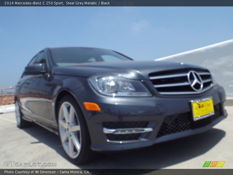 Steel Grey Metallic / Black 2014 Mercedes-Benz C 250 Sport