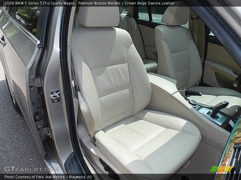 Platinum Bronze Metallic / Cream Beige Dakota Leather 2008 BMW 5 Series 535xi Sports Wagon