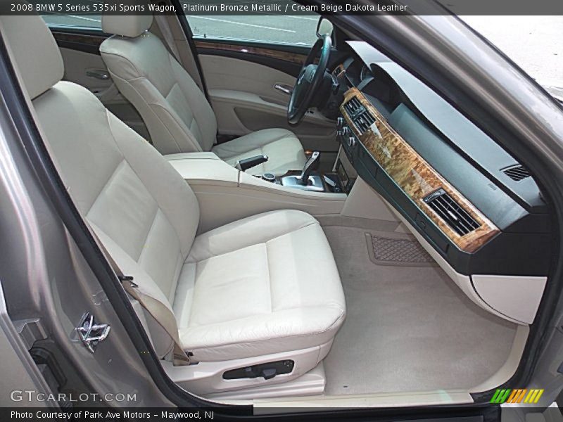 Platinum Bronze Metallic / Cream Beige Dakota Leather 2008 BMW 5 Series 535xi Sports Wagon