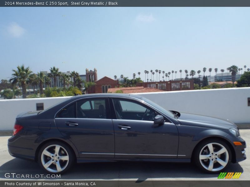 Steel Grey Metallic / Black 2014 Mercedes-Benz C 250 Sport