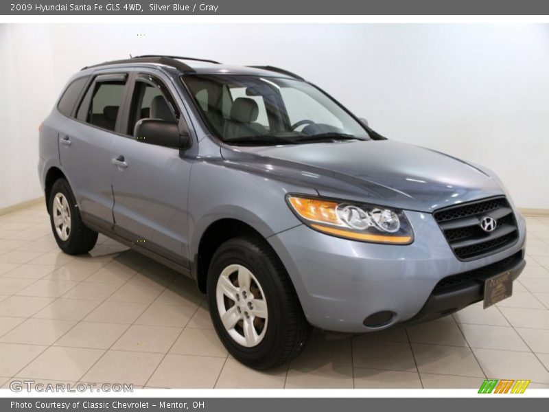 Silver Blue / Gray 2009 Hyundai Santa Fe GLS 4WD