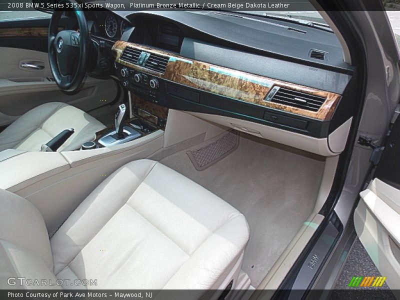 Platinum Bronze Metallic / Cream Beige Dakota Leather 2008 BMW 5 Series 535xi Sports Wagon