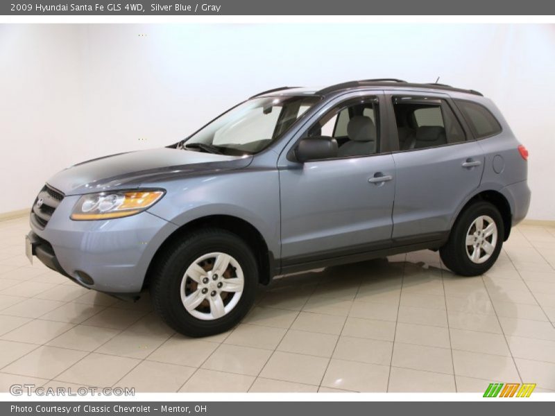 Silver Blue / Gray 2009 Hyundai Santa Fe GLS 4WD
