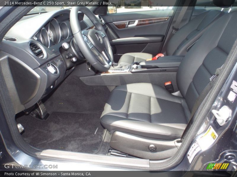 Steel Grey Metallic / Black 2014 Mercedes-Benz C 250 Sport