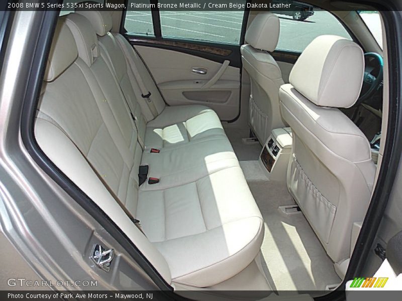 Platinum Bronze Metallic / Cream Beige Dakota Leather 2008 BMW 5 Series 535xi Sports Wagon