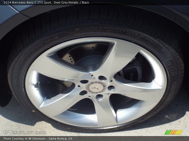 Steel Grey Metallic / Black 2014 Mercedes-Benz C 250 Sport