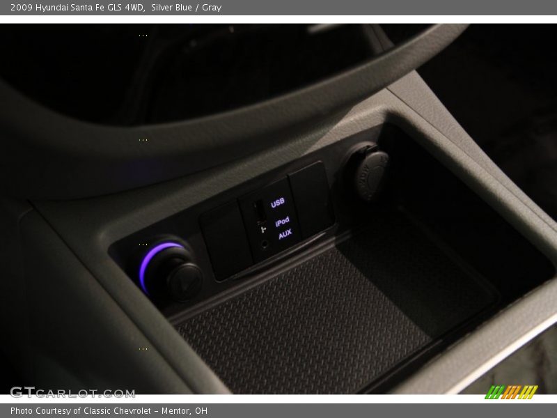 Silver Blue / Gray 2009 Hyundai Santa Fe GLS 4WD