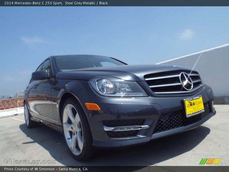 Steel Grey Metallic / Black 2014 Mercedes-Benz C 250 Sport
