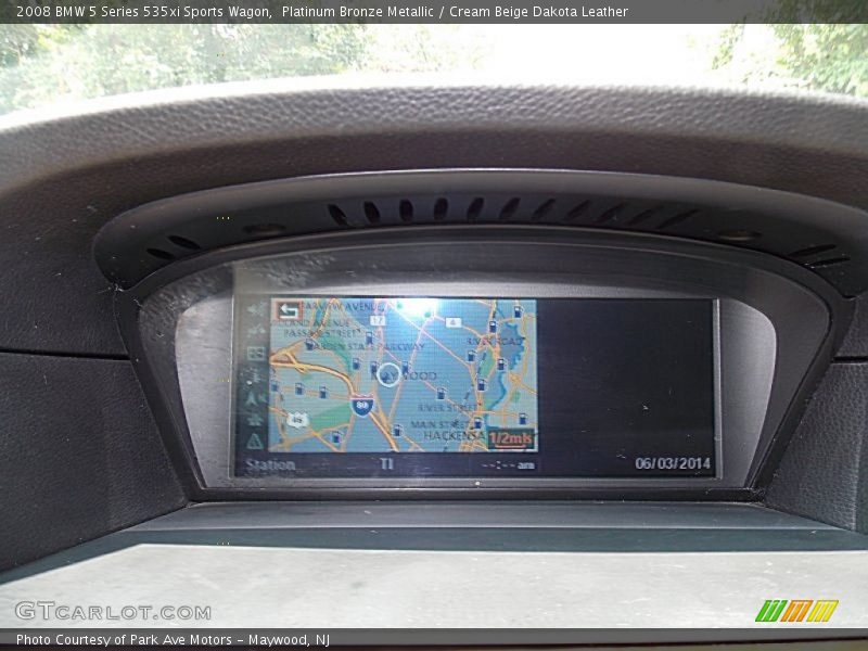 Platinum Bronze Metallic / Cream Beige Dakota Leather 2008 BMW 5 Series 535xi Sports Wagon