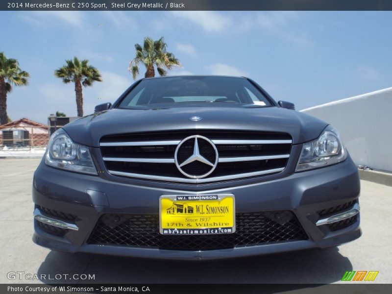 Steel Grey Metallic / Black 2014 Mercedes-Benz C 250 Sport
