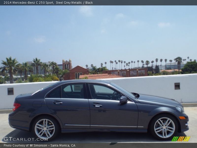 Steel Grey Metallic / Black 2014 Mercedes-Benz C 250 Sport