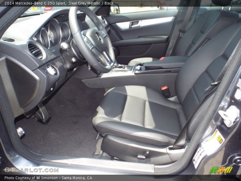 Steel Grey Metallic / Black 2014 Mercedes-Benz C 250 Sport