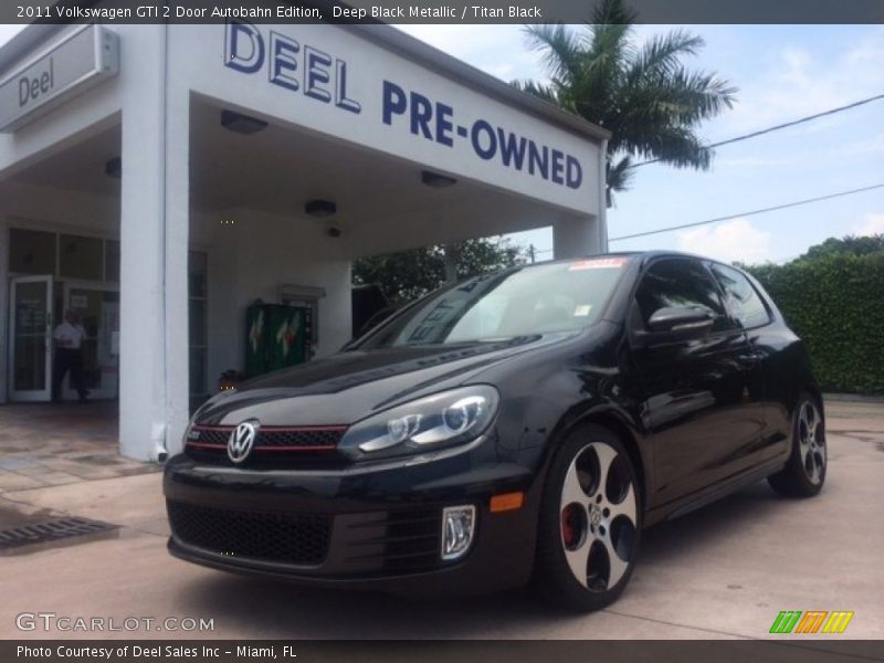 Deep Black Metallic / Titan Black 2011 Volkswagen GTI 2 Door Autobahn Edition