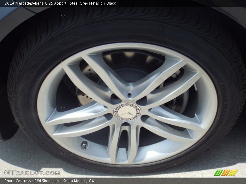 Steel Grey Metallic / Black 2014 Mercedes-Benz C 250 Sport